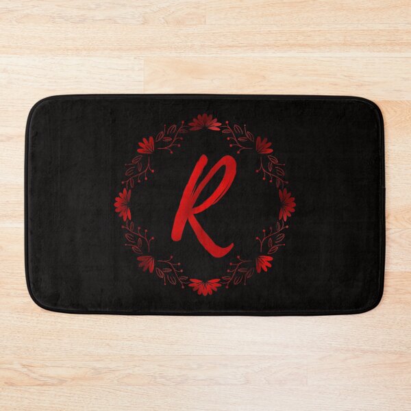Item preview, R initial red flowers monogram - letter R / alphabet r / initial R designed and sold by stayartsy07.