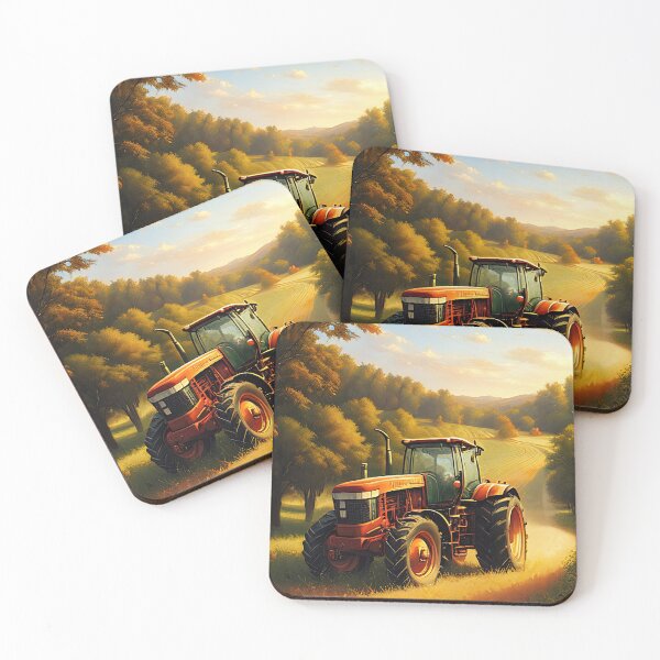 Item preview, Tractor in the farmlands, Rural life art designed and sold by ChaosEdits.