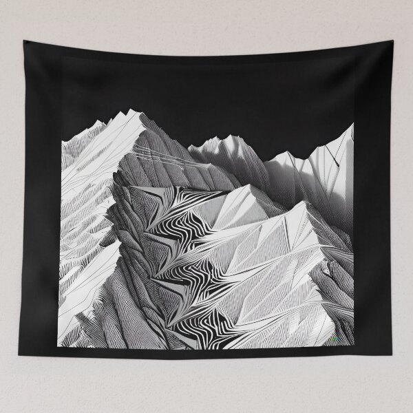 Item preview, Trippy Abstract Mountain Vibes 8 designed and sold by Benito Del Ray.