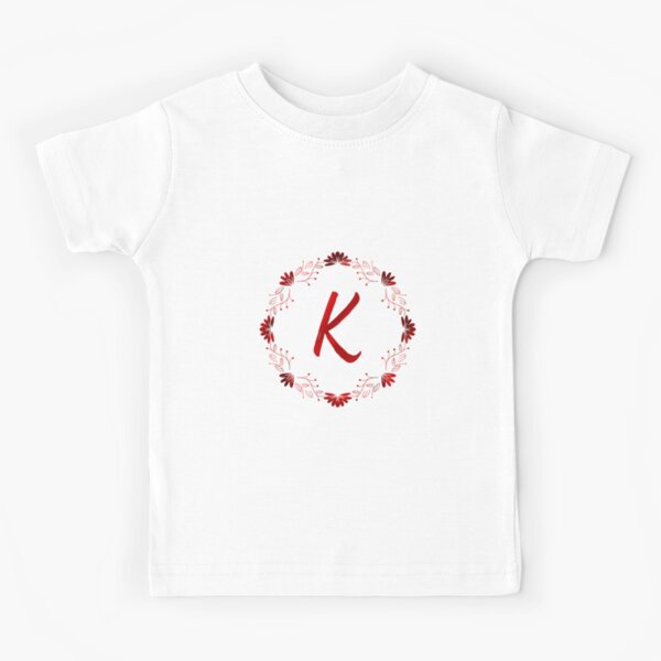 Item preview, K initial red flowers monogram - letter k / alphabet k / initial K designed and sold by stayartsy07.