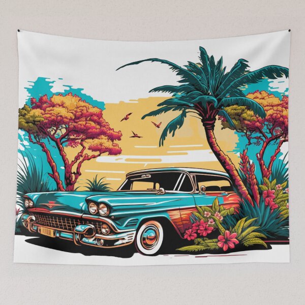 Item preview, Old car blue and orange color vibe  designed and sold by CernatAlin.