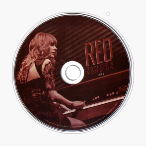 Red Taylor's Version Taylor Swift CD Sticker by eunoiapaula