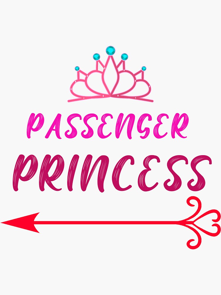 passenger princess black Sticker for Sale by Luxuradesign