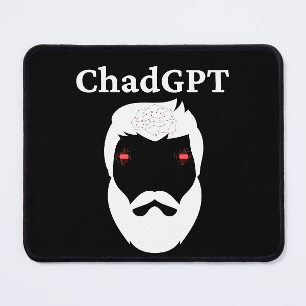 Item preview, ChadGPT AI Chatbot - White Design designed and sold by TheKnightWriter.