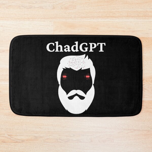Item preview, ChadGPT AI Chatbot - White Design designed and sold by TheKnightWriter.