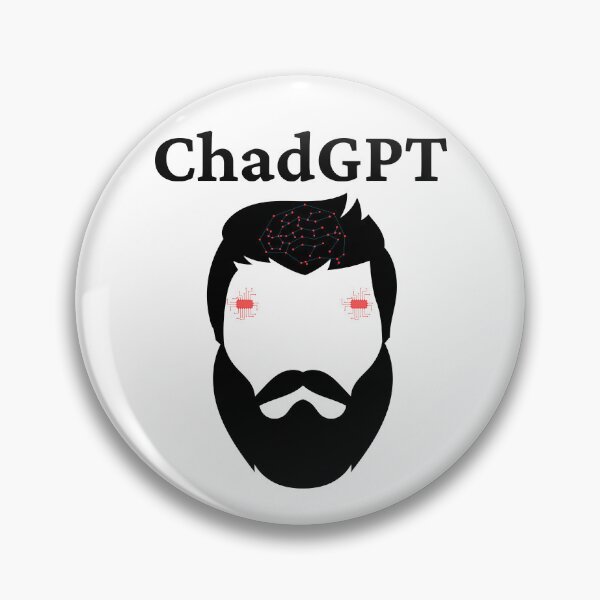 Item preview, ChadGPT AI Chatbot - Black Design designed and sold by TheKnightWriter.