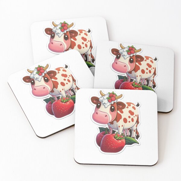 Item preview, strawberry cow  designed and sold by PrintifyStyle.