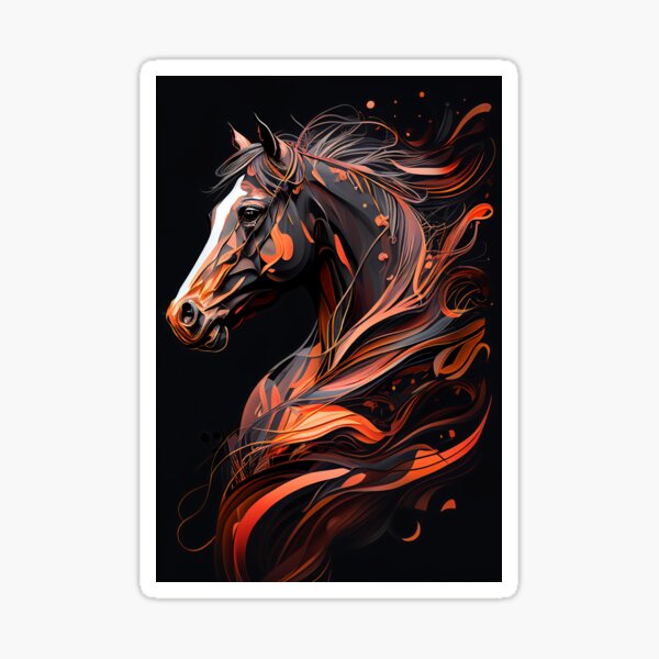 Item preview, Arabian Horse Riding Abstract Art  designed and sold by WalldeMar.