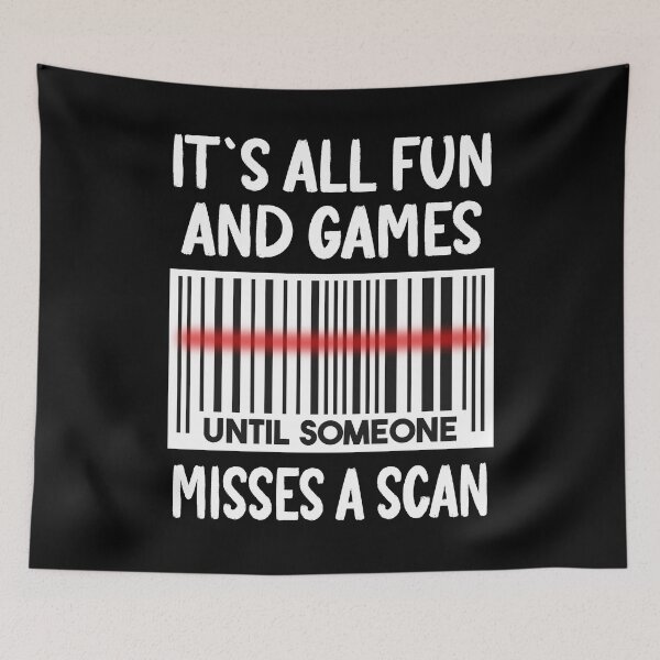 Item preview, Funny Postal Worker Barcode Quote designed and sold by MrEddie10.