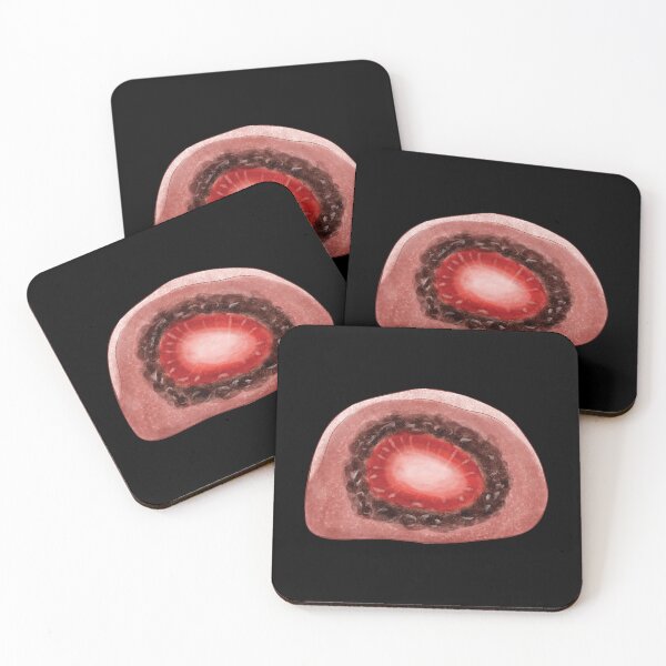 Item preview, Japanese Ichigo Daifuku Mochi - Strawberry Mochi with Red Bean Paste designed and sold by Vyhyta.