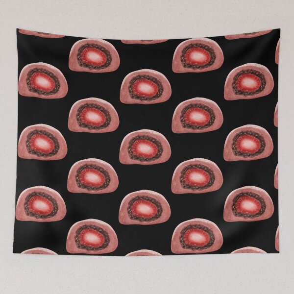 Item preview, Japanese Ichigo Daifuku Mochi - Strawberry Mochi with Red Bean Paste designed and sold by Vyhyta.