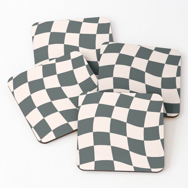 Item preview, Sage Checkered Retro Pattern Print Green designed and sold by Femme Pastel Collective.