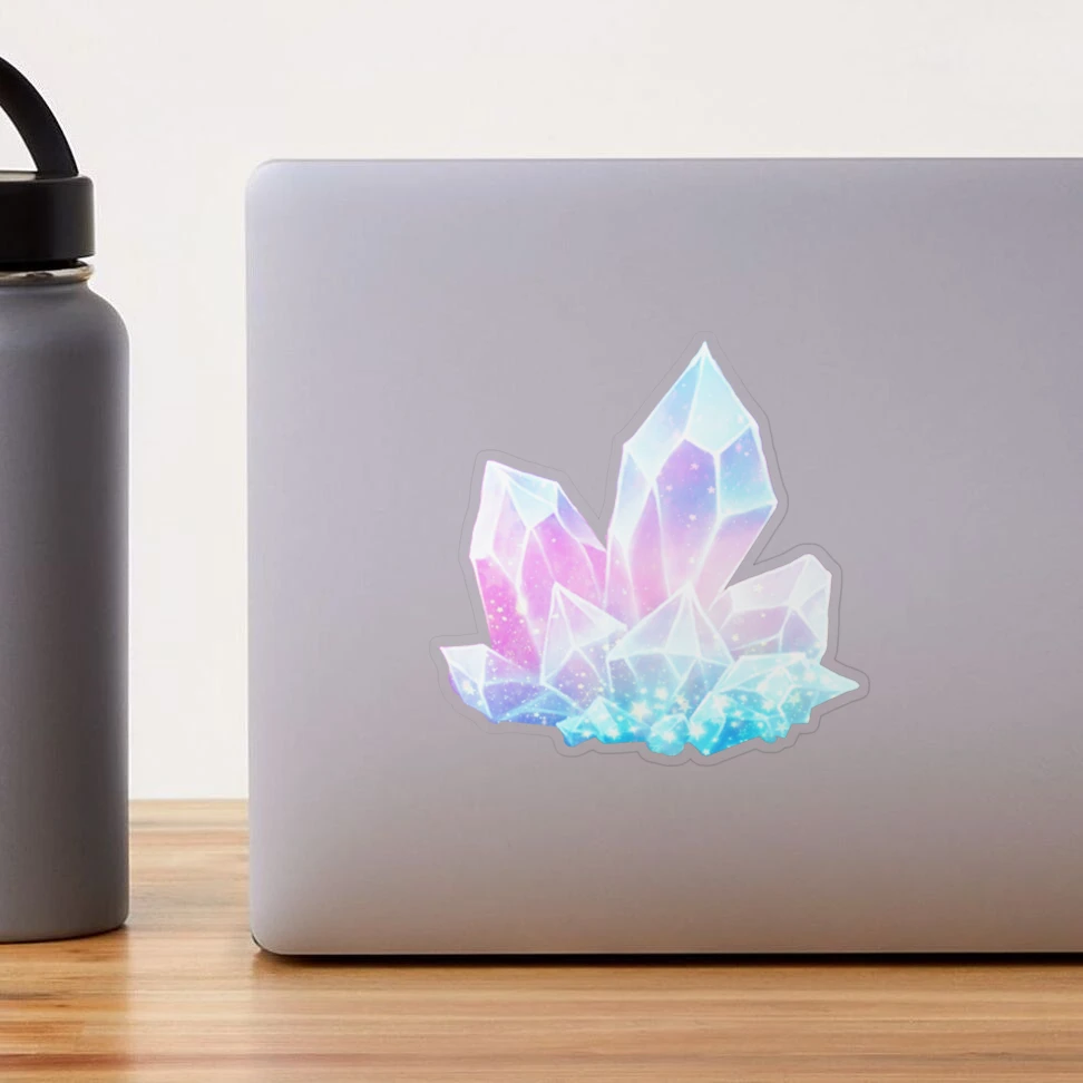 Crystal Sticker Holographic Pastel Aura Crystals & Pink Lotus Stickers for  Laptop Water Bottles Aesthetic Stickers -  Israel