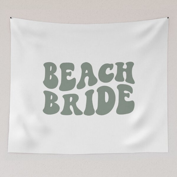 Item preview, Beach Bride Sage Green Retro Graphic Bridal Party Gifts for Bachelorette Party designed and sold by mysticblvd.