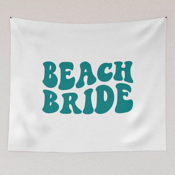 Item preview, Beach Bride Teal Retro Graphic Bridal Party Gifts for Bachelorette Party designed and sold by mysticblvd.