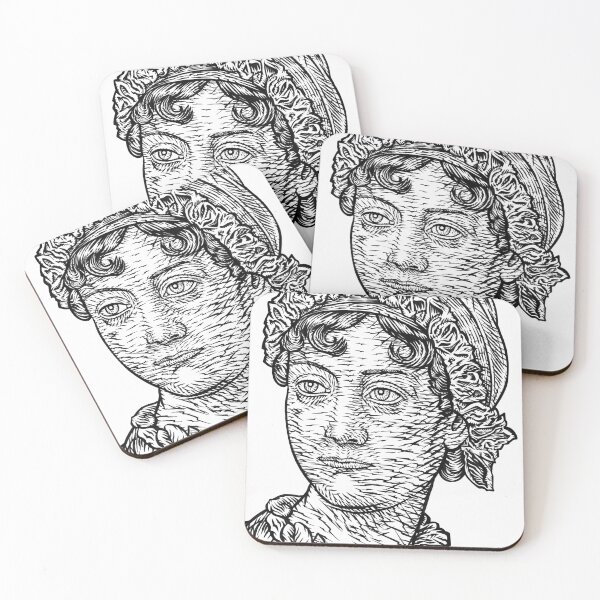 Item preview, JANE AUSTEN ink portrait .1 designed and sold by lautir.
