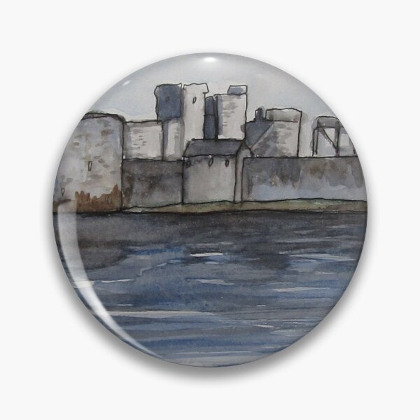 Item preview, King Johns Castle, Limerick City, Ireland. Pen, watercolor on 18x23cm paper designed and sold by crowleyronan123.