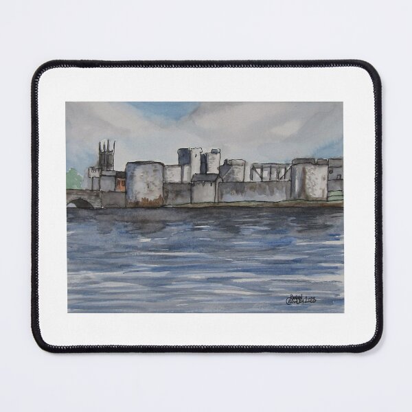 Item preview, King Johns Castle, Limerick City, Ireland. Pen, watercolor on 18x23cm paper designed and sold by crowleyronan123.