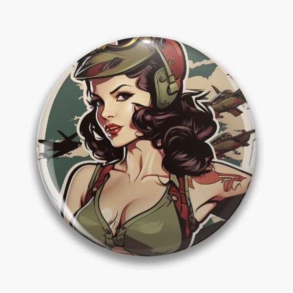 Item preview, Fighter Jet Pinup Girl designed and sold by CombatCreatives.