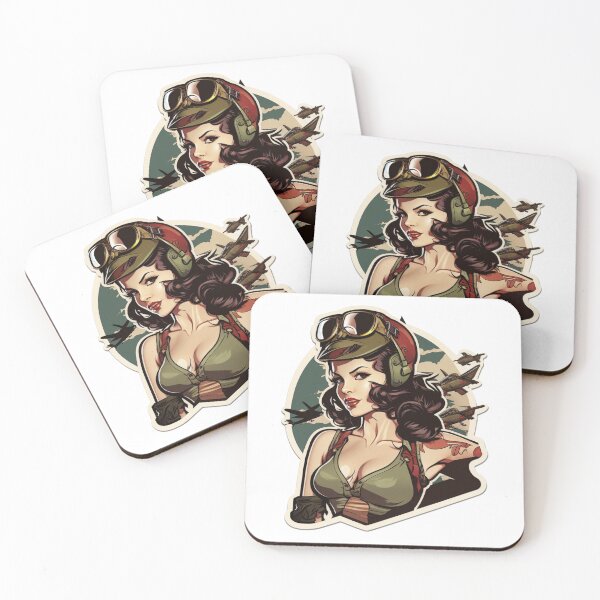 Item preview, Fighter Jet Pinup Girl designed and sold by CombatCreatives.