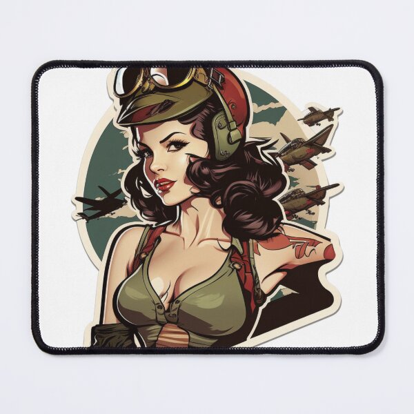 Item preview, Fighter Jet Pinup Girl designed and sold by CombatCreatives.