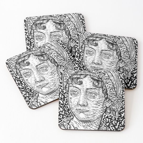 Item preview, JANE AUSTEN ink portrait .2 designed and sold by lautir.