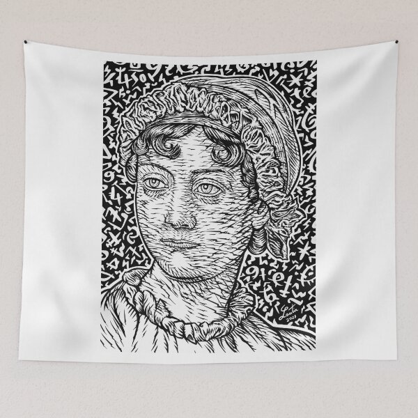 Item preview, JANE AUSTEN ink portrait .2 designed and sold by lautir.
