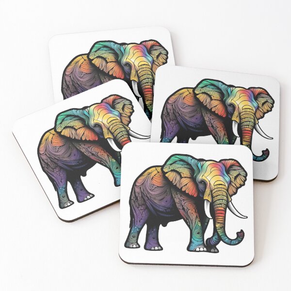 Item preview, indian colored elephant art designed and sold by DesignStore ⭐⭐⭐⭐⭐.