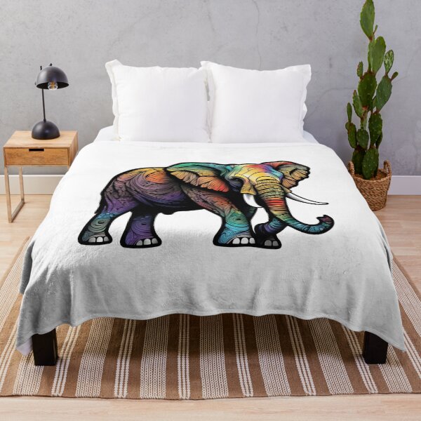 Item preview, indian colored elephant art designed and sold by DesignStore ⭐⭐⭐⭐⭐.