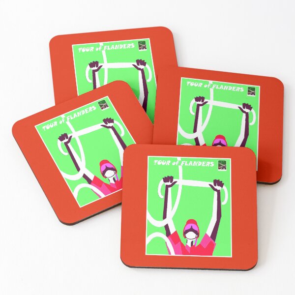 Item preview, TOUR of FLANDERS : Abstract Colorful Surreal Bicycle Racing Print designed and sold by posterbobs.