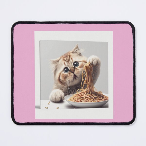 Item preview, Cat eating spaghetti designed and sold by PrintifyStyle.