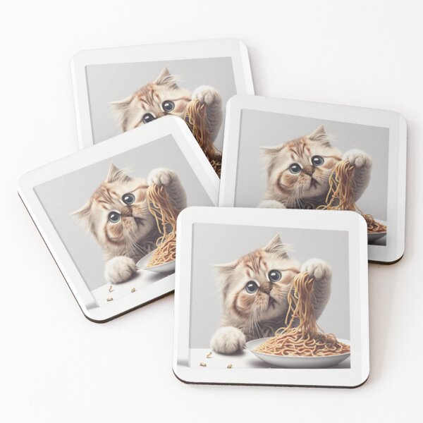 Item preview, Cat eating spaghetti designed and sold by PrintifyStyle.