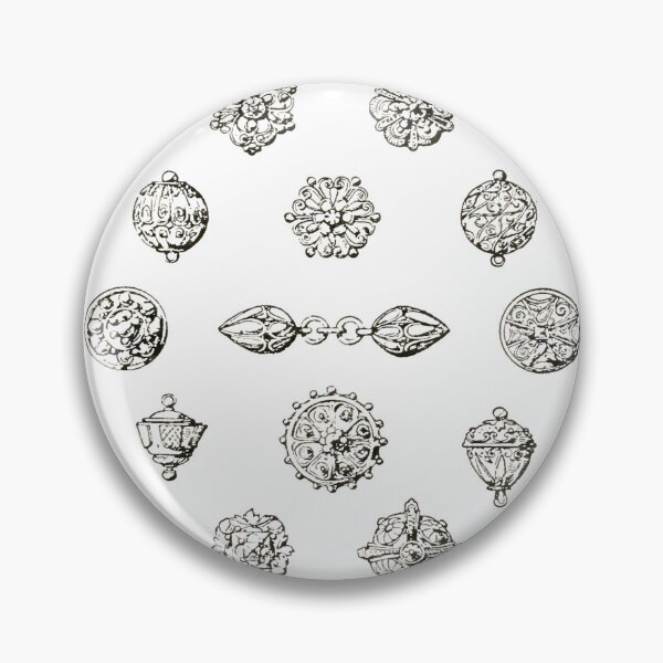 Item preview, buttons with phytoiconographycal plant motives  designed and sold by everydaybotany.