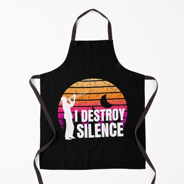 Item preview, I Destroy Silence Funny Musician Trombone Jazz Player Jokes designed and sold by YoungESC.