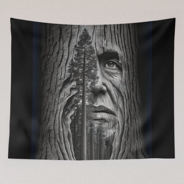 Item preview, Native American Protecting the Sequoia designed and sold by ImageVortex.