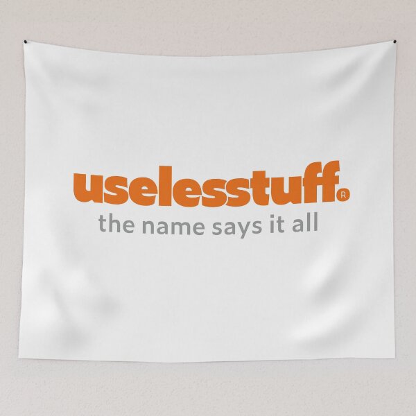Item preview, 16193-01-COM - Logo y lema de Uselesstuff® (naranja) designed and sold by Uselesstuff.