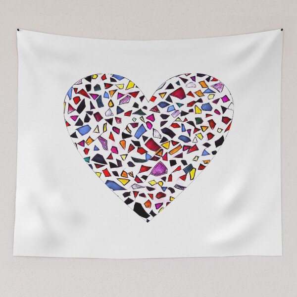 Item preview, Mosaic white loveheart designed and sold by FlossOrFi.