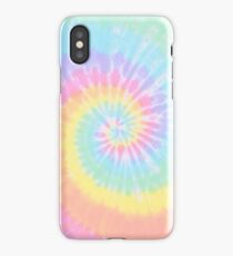 Rainbow tie dye iPhone Case
