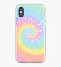 Rainbow tie dye iPhone Case
