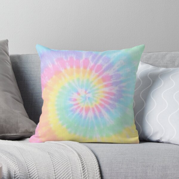 Rainbow tie dye Throw Pillow