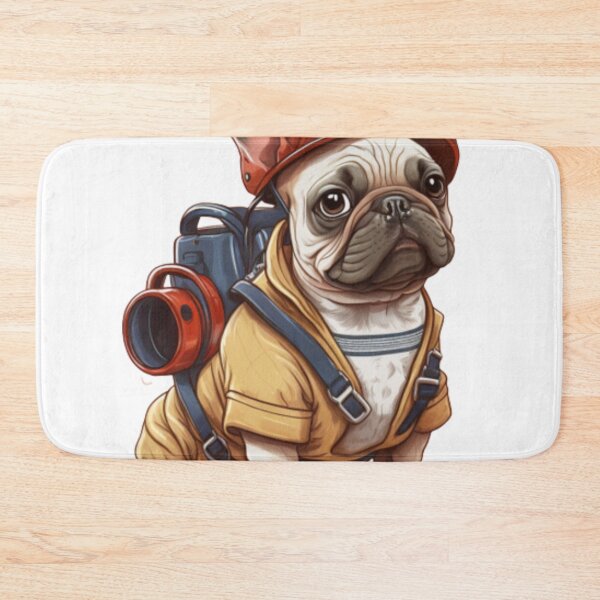 Item preview, Frenchie the Firefighter French Bulldog designed and sold by PetsEnough.