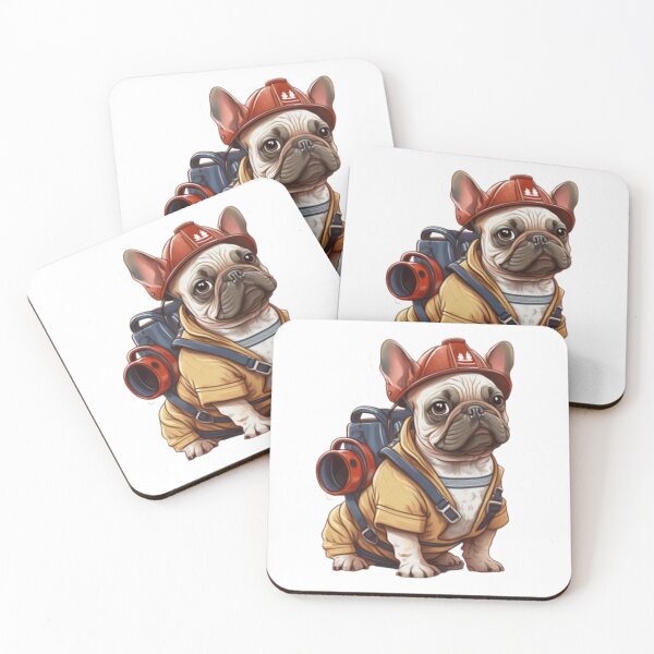 Item preview, Frenchie the Firefighter French Bulldog designed and sold by PetsEnough.