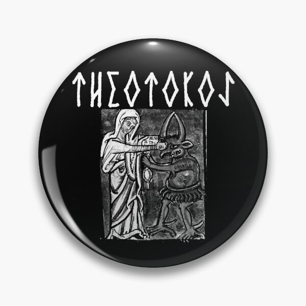 Item preview, Virgin Mary Punching The Devil Metal Hardcore Punk Gothic Runes designed and sold by thecamphillips.