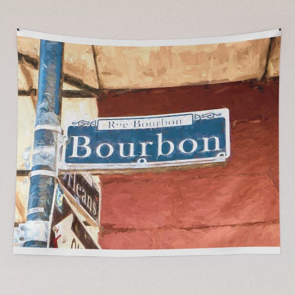 Item preview, Bourbon street sign in the French Quarter, New Orleans designed and sold by Photopat.