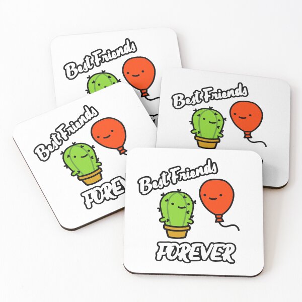 Item preview, Cactus and Balloon Best Friends Forever White funny cactus designed and sold by RiciPaneto.