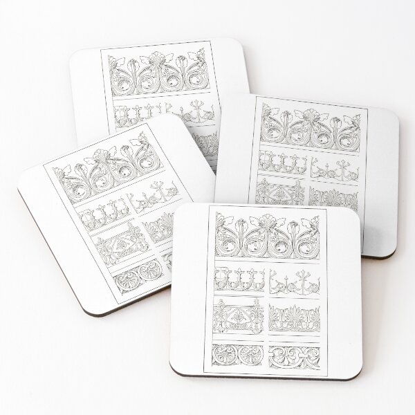 Item preview, cresting border with phytoiconographycal plant motives  designed and sold by everydaybotany.