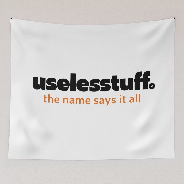 Item preview, 16193-01-BLT - Logo y lema de Uselesstuff® (negro) designed and sold by Uselesstuff.
