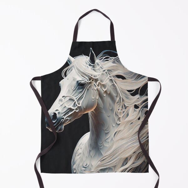 Item preview, White Arabian Horse Abstract Art Classic designed and sold by WalldeMar.