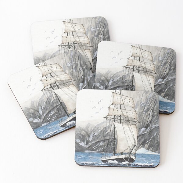 Item preview, Watercolor sailing ship designed and sold by MaryWatercolor.