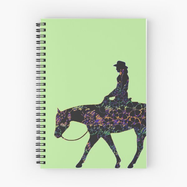 Item preview, BIG - Floral Western Horse Female Rider On Green designed and sold by Stuffnthingz.